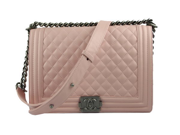 Chanel A67026 Pink Lambskin Leather Le Boy Flap Shoulder Bag Chanel A67026 Pink Lambskin Leather Le Boy Flap Shoulder Bag
