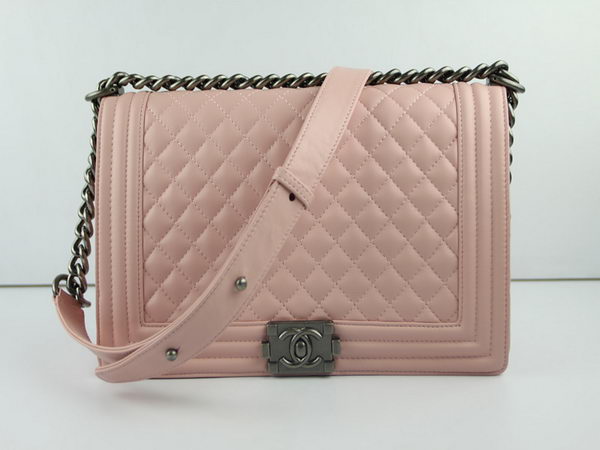 Chanel A67026 Pink Lambskin Leather Le Boy Flap Shoulder Bag Chanel A67026 Pink Lambskin Leather Le Boy Flap Shoulder Bag