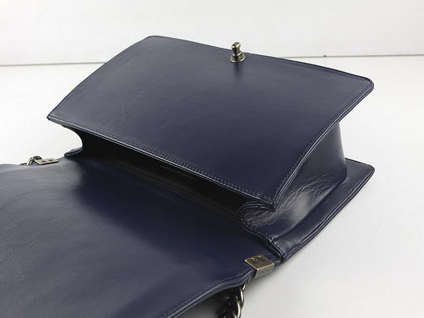 Chanel A67026 Royalblue Large Le Boy Flap Shoulder Bag Silver Chanel A67026 Royalblue Large Le Boy Flap Shoulder Bag Silver