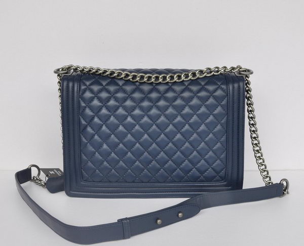 Chanel A67087 Royalblue Sheepskin Leather Le Boy Flap Shoulder Bag Chanel A67087 Royalblue Sheepskin Leather Le Boy Flap Shoulder Bag