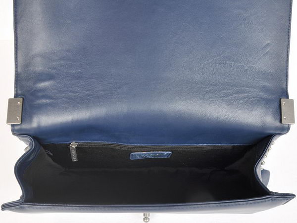 Chanel A67087 Royalblue Sheepskin Leather Le Boy Flap Shoulder Bag Chanel A67087 Royalblue Sheepskin Leather Le Boy Flap Shoulder Bag