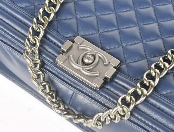Chanel A67087 Royalblue Sheepskin Leather Le Boy Flap Shoulder Bag Chanel A67087 Royalblue Sheepskin Leather Le Boy Flap Shoulder Bag