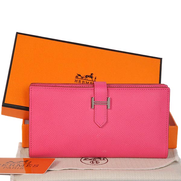 Hermes Bearn Wallet Original Smooth Leather Peach Hermes Bearn Wallet Original Smooth Leather Peach