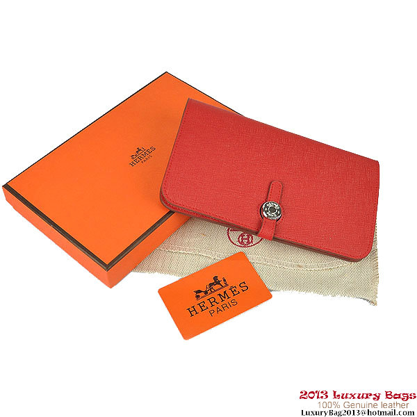 Hermes Dogon Wallet Travel Case H001 Red Hermes Dogon Wallet Travel Case H001 Red