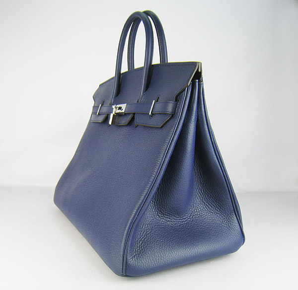 Hermes Birkin 40CM Togo Bag Dark Blue 6099 Silver Hermes Birkin 40CM Togo Bag Dark Blue 6099 Silver