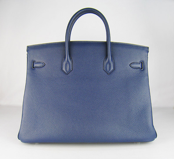 Hermes Birkin 40CM Togo Bag Dark Blue 6099 Silver Hermes Birkin 40CM Togo Bag Dark Blue 6099 Silver