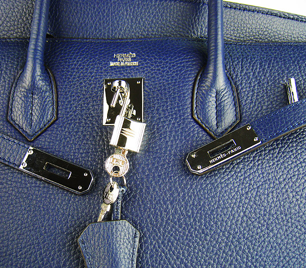 Hermes Birkin 40CM Togo Bag Dark Blue 6099 Silver Hermes Birkin 40CM Togo Bag Dark Blue 6099 Silver