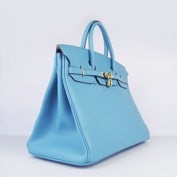 Hermes Birkin 40CM Togo Bag Light Blue 6099 Gold Hermes Birkin 40CM Togo Bag Light Blue 6099 Gold
