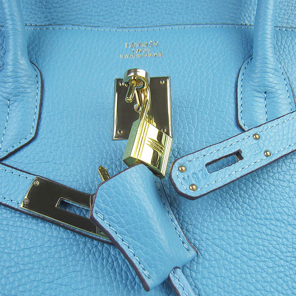 Hermes Birkin 40CM Togo Bag Light Blue 6099 Gold Hermes Birkin 40CM Togo Bag Light Blue 6099 Gold