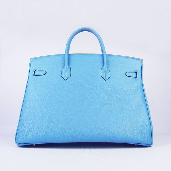 Hermes Birkin 40CM Togo Bag Light Blue 6099 Silver Hermes Birkin 40CM Togo Bag Light Blue 6099 Silver