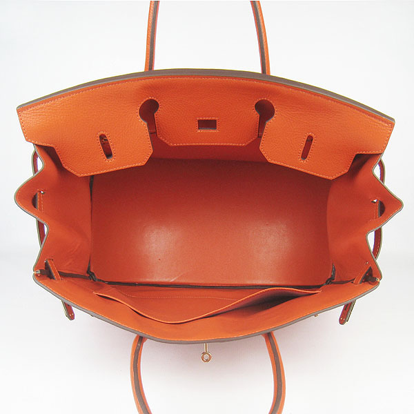 Hermes Birkin 40CM Togo Bag Orange 6099 Gold Hermes Birkin 40CM Togo Bag Orange 6099 Gold