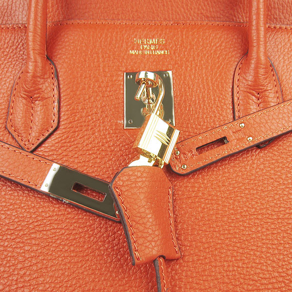 Hermes Birkin 40CM Togo Bag Orange 6099 Gold Hermes Birkin 40CM Togo Bag Orange 6099 Gold