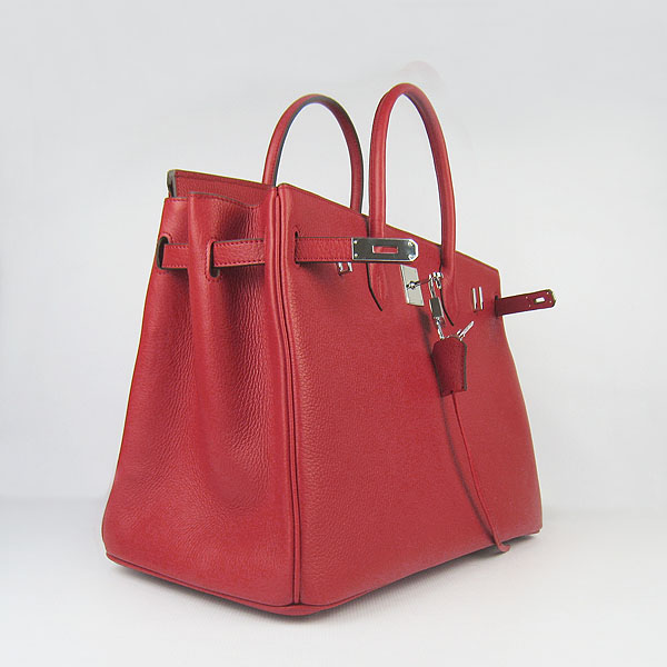 Hermes Birkin 40CM Togo Bag Red 6099 Silver Hermes Birkin 40CM Togo Bag Red 6099 Silver