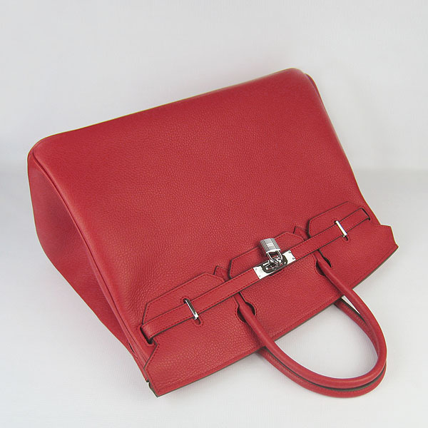 Hermes Birkin 40CM Togo Bag Red 6099 Silver Hermes Birkin 40CM Togo Bag Red 6099 Silver