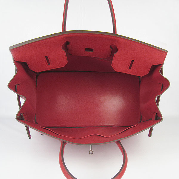 Hermes Birkin 40CM Togo Bag Red 6099 Silver Hermes Birkin 40CM Togo Bag Red 6099 Silver