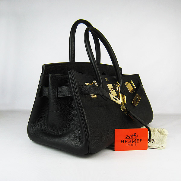 Hermes Birkin 6109 Togo Leather Bag Black 42cm Gold Hermes Birkin 6109 Togo Leather Bag Black 42cm Gold