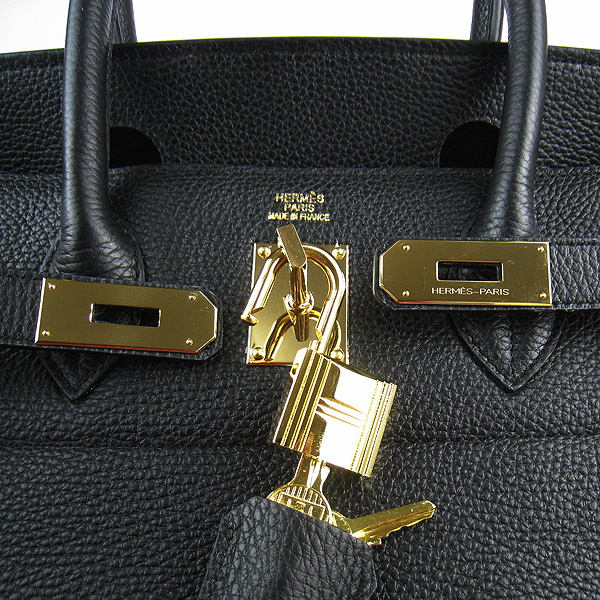 Hermes Birkin 6109 Togo Leather Bag Black 42cm Gold Hermes Birkin 6109 Togo Leather Bag Black 42cm Gold