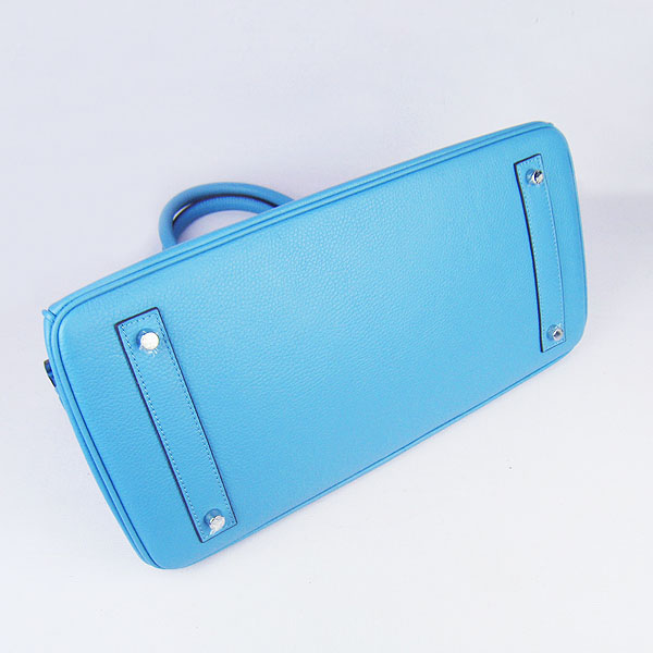 Hermes Birkin 6109 Togo Leather Bag light Blue 42cm Silver Hermes Birkin 6109 Togo Leather Bag light Blue 42cm Silver