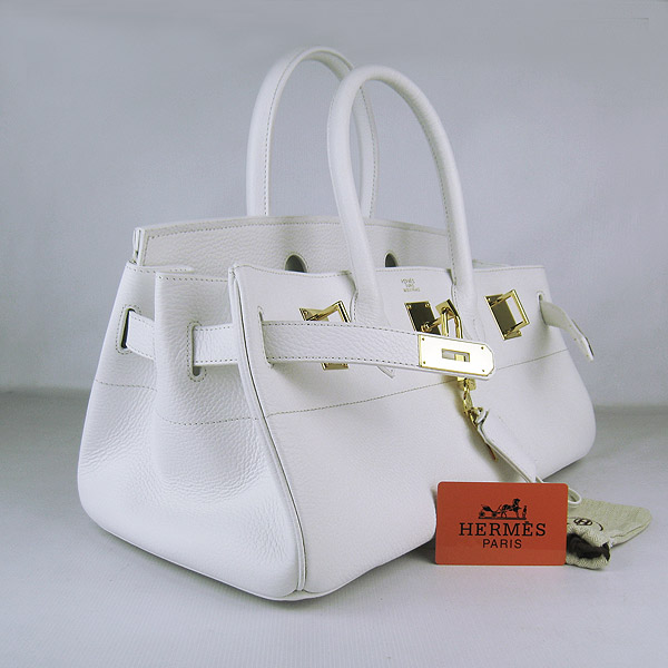 Hermes Birkin 6109 Togo Leather Bag White 42cm Gold Hermes Birkin 6109 Togo Leather Bag White 42cm Gold