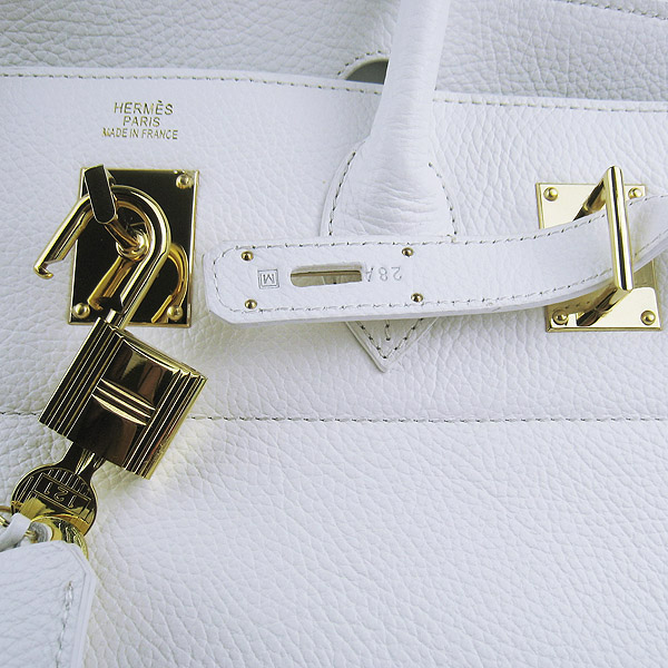 Hermes Birkin 6109 Togo Leather Bag White 42cm Gold Hermes Birkin 6109 Togo Leather Bag White 42cm Gold