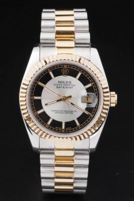 Rolex Datejust Golden&Black Stainless Steel Men Watch-RD2405 Rolex Datejust Golden&Black Stainless Steel Men Watch-RD2405