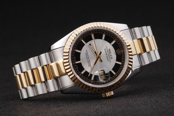Rolex Datejust Golden&Black Stainless Steel Men Watch-RD2405 Rolex Datejust Golden&Black Stainless Steel Men Watch-RD2405