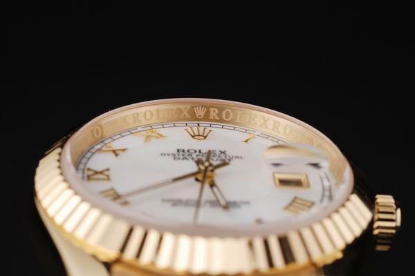 Rolex Datejust Golden&White Cutwork Men Watch-RD2402 Rolex Datejust Golden&White Cutwork Men Watch-RD2402