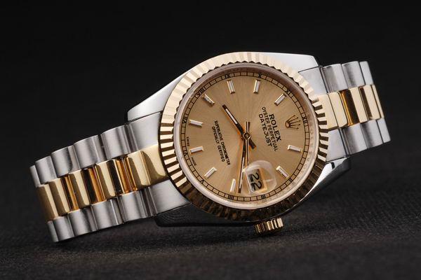 Rolex Datejust Golden Cutwork Stainless Steel Men Watch-RD2404 Rolex Datejust Golden Cutwork Stainless Steel Men Watch-RD2404
