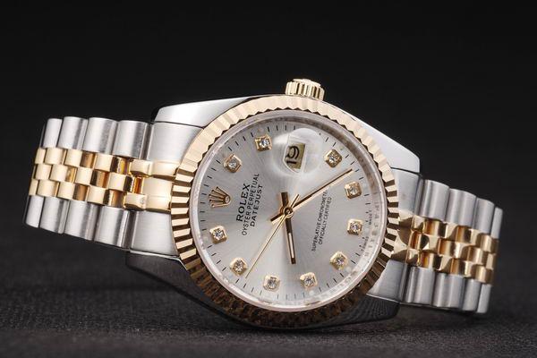 Rolex Datejust Golden Cutwork White Surface Watch-RD2369 Rolex Datejust Golden Cutwork White Surface Watch-RD2369