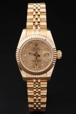 Rolex Datejust Mechanism Golden Cutwork Women Watch-RD2373 Rolex Datejust Mechanism Golden Cutwork Women Watch-RD2373