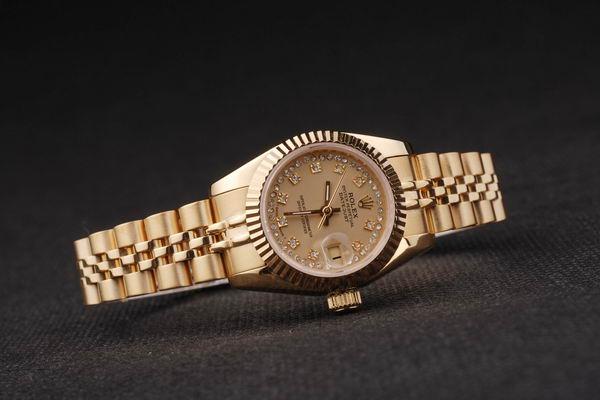 Rolex Datejust Mechanism Golden Cutwork Women Watch-RD2373 Rolex Datejust Mechanism Golden Cutwork Women Watch-RD2373