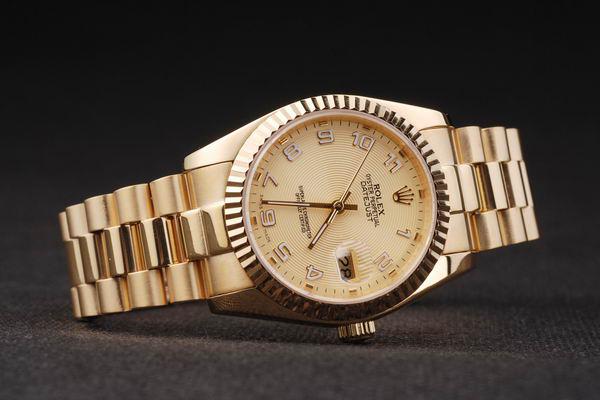 Rolex Datejust Mechanism Golden Surface Men Watch-RD2437 Rolex Datejust Mechanism Golden Surface Men Watch-RD2437