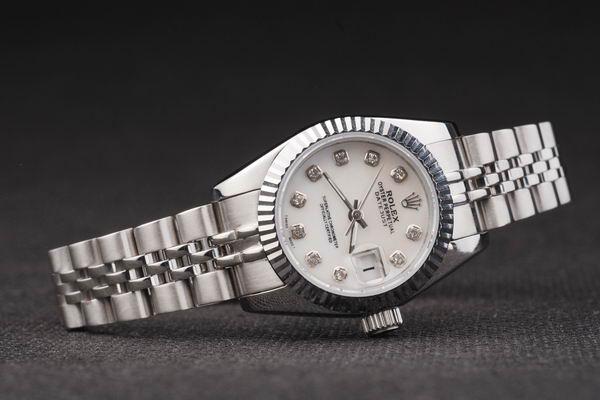 Rolex Datejust Mechanism Silver&White Surface Watch-RD2455 Rolex Datejust Mechanism Silver&White Surface Watch-RD2455