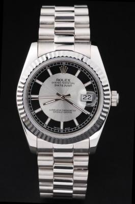 Rolex Datejust Mechanism Silver Bezel&Black Surface Watch-RD2414 Rolex Datejust Mechanism Silver Bezel&Black Surface Watch-RD2414