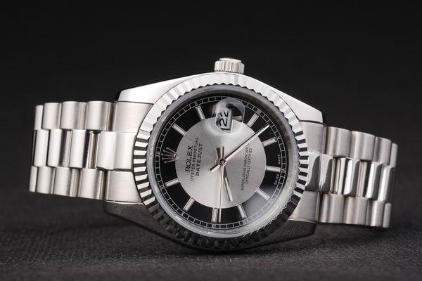 Rolex Datejust Mechanism Silver Bezel&Black Surface Watch-RD2414 Rolex Datejust Mechanism Silver Bezel&Black Surface Watch-RD2414