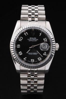 Rolex Datejust Silver Bezel Black Surface Watch-RD2393 Rolex Datejust Silver Bezel Black Surface Watch-RD2393