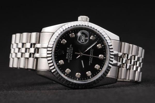 Rolex Datejust Silver Bezel Black Surface Watch-RD2394 Rolex Datejust Silver Bezel Black Surface Watch-RD2394