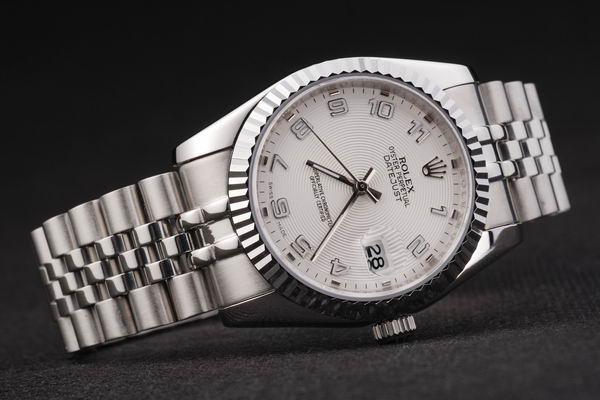 Rolex Datejust Silver Bezel White Surface Watch-RD2392 Rolex Datejust Silver Bezel White Surface Watch-RD2392