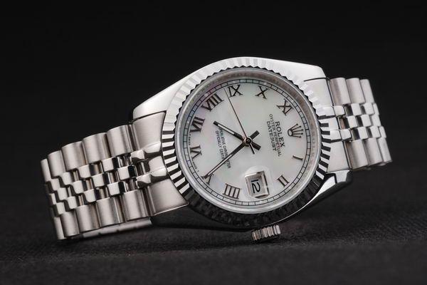 Rolex Datejust Silver Bezel White Surface Watch-RD2395 Rolex Datejust Silver Bezel White Surface Watch-RD2395