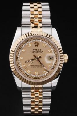 Rolex Datejust Stainless Steel Golden Dial Watch-RD2386 Rolex Datejust Stainless Steel Golden Dial Watch-RD2386