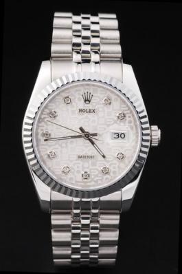 Rolex Datejust Stainless Steel White Cutwork Watch-RD2389 Rolex Datejust Stainless Steel White Cutwork Watch-RD2389