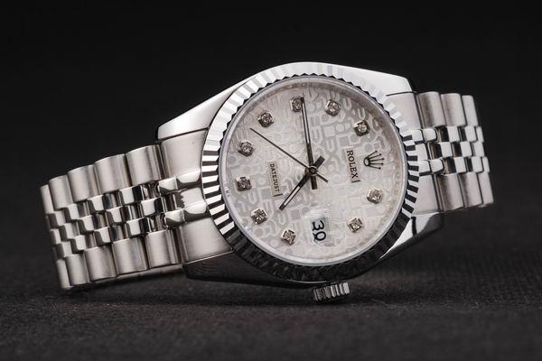 Rolex Datejust Stainless Steel White Cutwork Watch-RD2389 Rolex Datejust Stainless Steel White Cutwork Watch-RD2389
