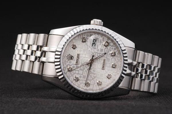 Rolex Datejust Stainless Steel White Cutwork Watch-RD2389 Rolex Datejust Stainless Steel White Cutwork Watch-RD2389
