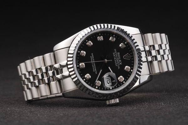 Rolex Datejust Swiss Mechanism Silver Black Watch-RD2379 Rolex Datejust Swiss Mechanism Silver Black Watch-RD2379