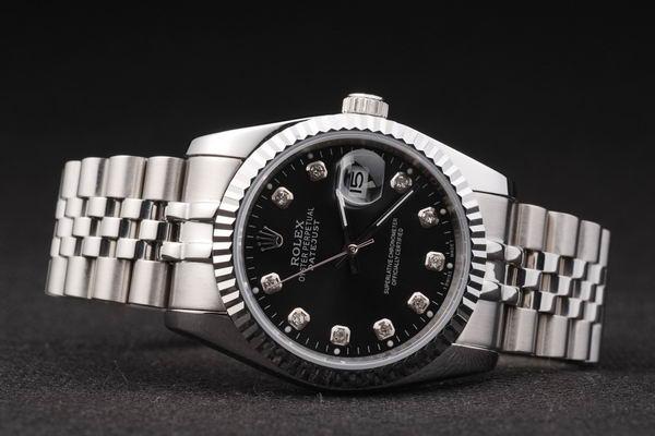 Rolex Datejust Swiss Mechanism Silver Black Watch-RD2379 Rolex Datejust Swiss Mechanism Silver Black Watch-RD2379