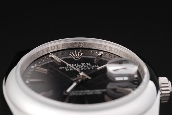 Rolex Datejust Swiss Mechanism Silver&Black Watch-RD2381 Rolex Datejust Swiss Mechanism Silver&Black Watch-RD2381