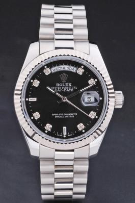 Rolex Day-Date 33 mm Black Surface Cutwork Watch-RD2883 Rolex Day-Date 33 mm Black Surface Cutwork Watch-RD2883