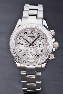 Rolex Daytona Mechanism Silver Diamond 33mm Women Watch-RD3800 Rolex Daytona Mechanism Silver Diamond 33mm Women Watch-RD3800