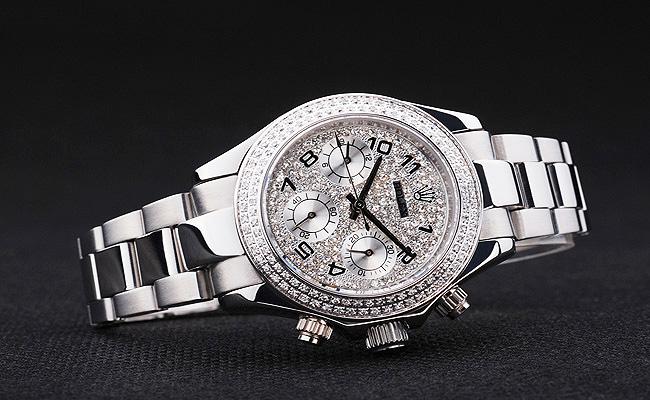 Rolex Daytona Mechanism Silver Diamond 33mm Women Watch-RD3800 Rolex Daytona Mechanism Silver Diamond 33mm Women Watch-RD3800