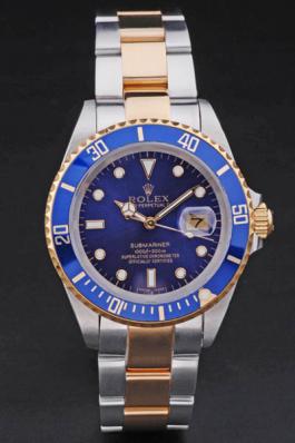 Rolex Submariner Mechanism Golden&Blue Surface Watch-RS4018 Rolex Submariner Mechanism Golden&Blue Surface Watch-RS4018